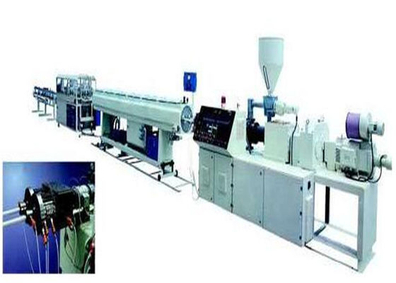 Linha de produção gêmea da tubulação do PVC da tubulação refrigerar de água, tubulação do PVC que faz a máquina
