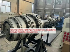 Linha de produção de tubos de HDPE de 16 mm a 630 mm, linha de extrusão de tubos de plástico de extrusão de parafuso único