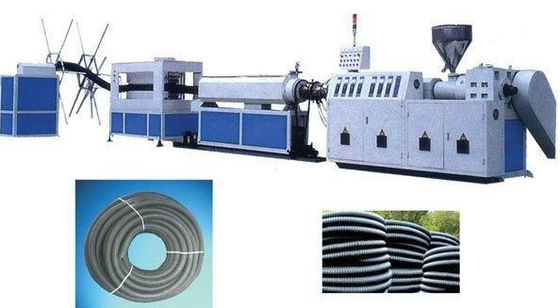 Bom preço. Linha plástica da extrusão da tubulação do PE, extrusora ótica ondulada dos plásticos da tubulação da luva de proteção do cabo do canal on-line