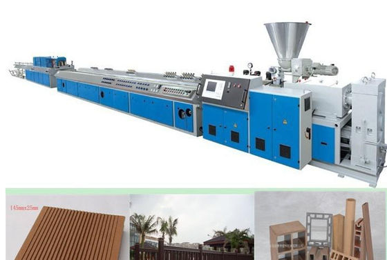 Bom preço. Linha plástica totalmente automático maquinaria composta plástica de madeira da extrusão do perfil do PVC WPC on-line