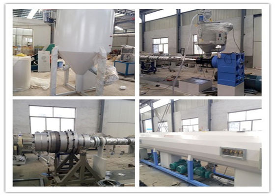 Única linha de produção da tubulação do PE do parafuso, PE fresco e tubulação quente de Wter que faz a máquina