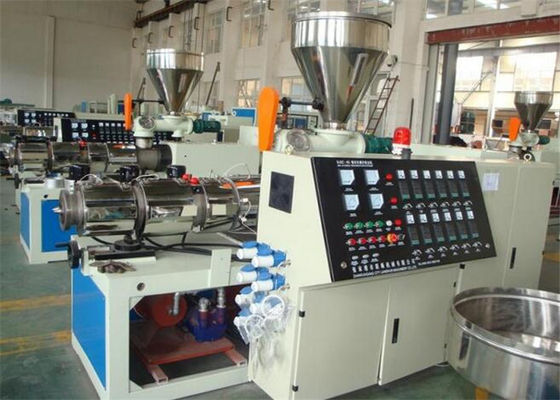 Bom preço. Máquina gêmea plástica 80-100KG/H da extrusão da tubulação do PVC/parafuso do perfil/placa/folha on-line